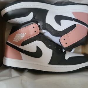 Jordan Black and Pink Athletic Shoes with Classic Design
